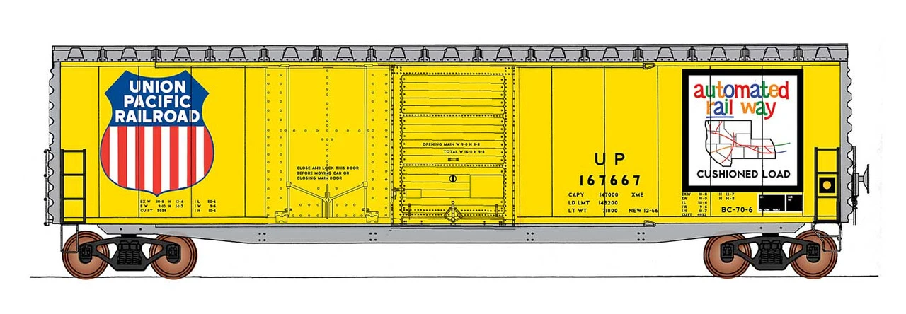 InterMountain 45636-02 - 50' PS-1 Double Door Boxcar Union Pacific (UP) 167740 - HO Scale 3 InterMountain 45636-02 - 50' PS-1 Double Door Boxcar Union Pacific (UP) 167740 - HO Scale
