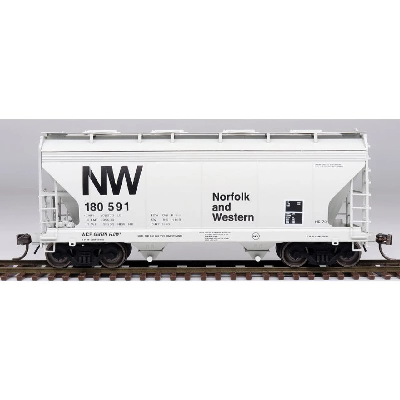 InterMountain 46503-21 - ACF 2-Bay Covered Hopper Norfolk & Western (NW) 180402 - HO Scale 3 InterMountain 46503-21 - ACF 2-Bay Covered Hopper Norfolk & Western (NW) 180402 - HO Scale