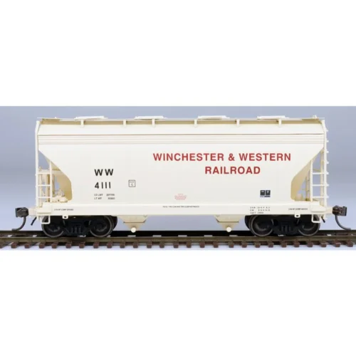 InterMountain 46514-21 - ACF 2-Bay Covered Hopper Winchester And Western Railroad (WW) 4112 - HO Scale