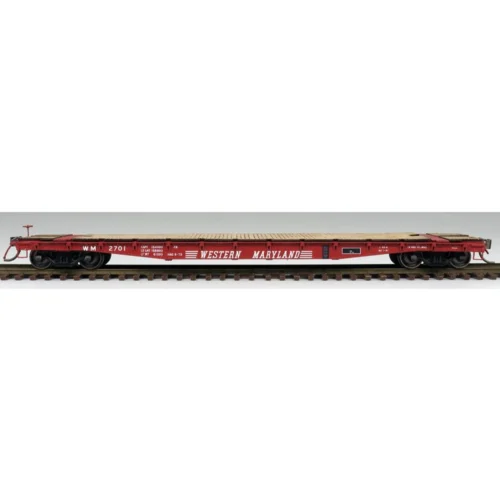 InterMountain 48720-05 - AAR 70 Ton 53' 6" Flat Car Western Maryland (WM) 2680 - HO Scale