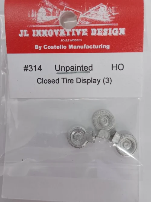 JL Innovative 314 - Closed Tire Display (3) - Unpainted - HO Scale