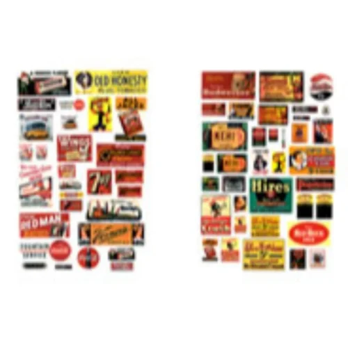 JL Innovative 633 - Saloon & Tavern Posters/signs II 30'-50's(62) - N Scale Kit