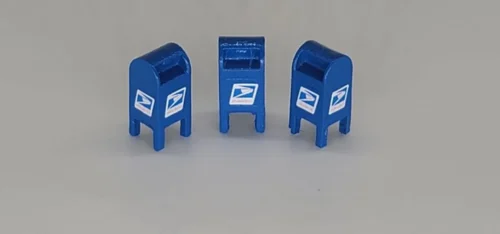 JL Innovative 804 - U.S. Mail Street Box 1993-Present Blue Qty3 - HO Scale