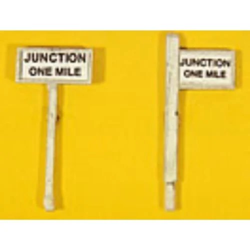 JL Innovative 837 - Custom Right Of Way Signs - Junction One Mile - HO Scale