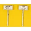 JL Innovative 840 - Begin/End Single Track Signs (2) - HO Scale -Model Train Hub jli840 75557.1671411252