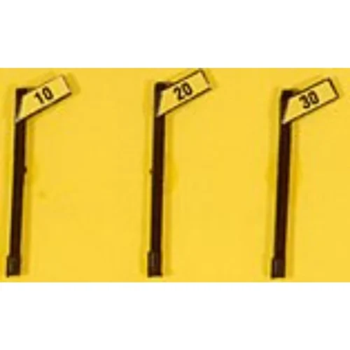 JL Innovative 843 - Slow Speed Sign/Angled Style (3) - HO Scale