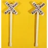 JL Innovative 845 - Railroad Crossbuck Signs (2) - HO Scale -Model Train Hub jli845 90469.1671411253
