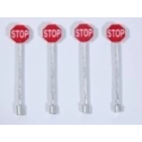 JL Innovative 851 - Custom Stop Sign Red (4) - HO Scale