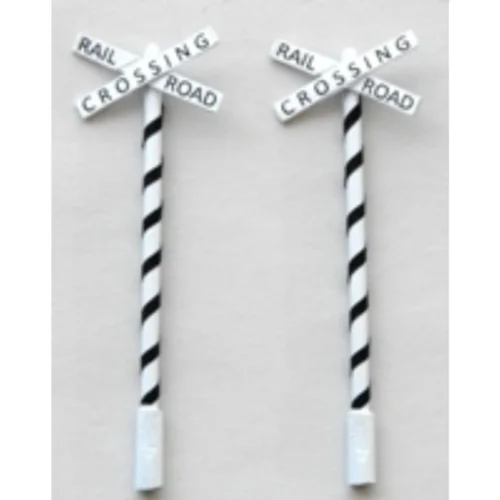 JL Innovative 857 - Custom "Tiger Striped" Steam Era Crossbuck(2) - HO Scale