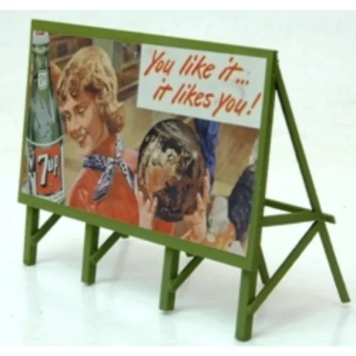 JL Innovative 981 - Custom Billboard 7 Up 1950's - HO Scale