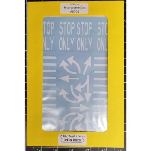 Jackson Railcar 8702 - Public Works Series - Intersection Set - HO Scale