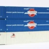 Jacksonville Terminal Co 953058 - 53' Corrugated Container (3) (MAGNETIC CONNECTION) Visionary Series - HO Scale -Model Train Hub jtc953058 97994.1679347136