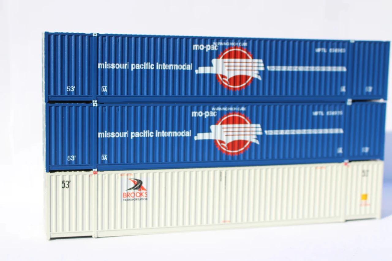 Jacksonville Terminal Co 953058 - 53' Corrugated Container (3) (MAGNETIC CONNECTION) Visionary Series - HO Scale 3 Jacksonville Terminal Co 953058 - 53' Corrugated Container (3) (MAGNETIC CONNECTION) Visionary Series - HO Scale