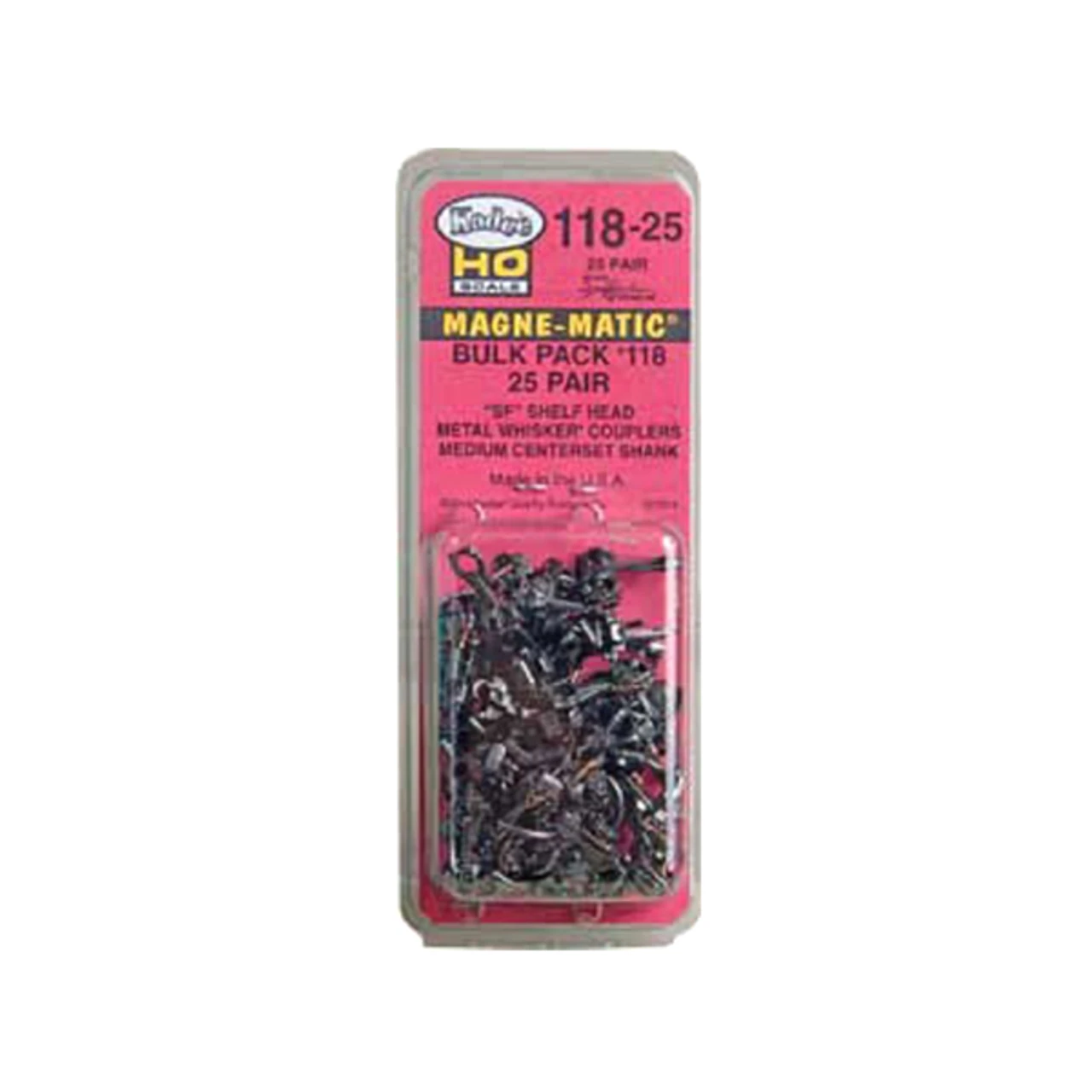 Kadee #118-25 Bulk Pack - 25 Pair #118 SF Shelf Whisker Coupler - HO Scale 3 Kadee #118-25 Bulk Pack - 25 Pair #118 SF Shelf Whisker Coupler - HO Scale