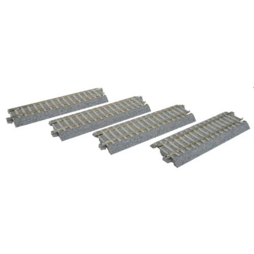 Kato 2-141 - Straight Track W/ Concrete Ties 123mm [4 Pcs] - HO Scale