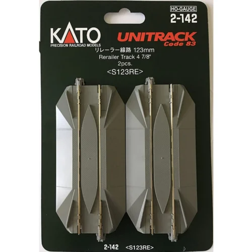 Kato 2-142 - 123mm (4 7/8") Road Crossing + Rerailer Track [2 Pcs] - HO Scale