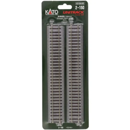 Kato 2-150 - 246mm (9 3/4") Straight Track [4 Pcs] - HO Scale