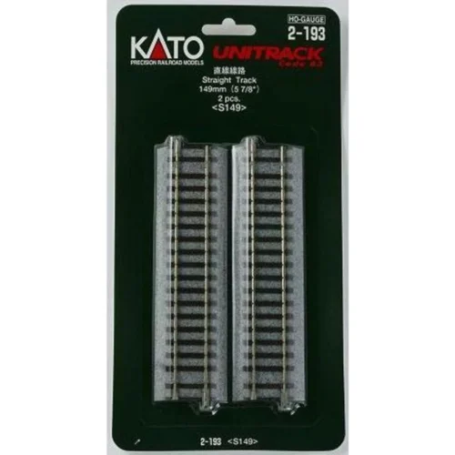 Kato 2-193 - 149mm (5 7/8") Straight Track [2 Pcs] - HO Scale