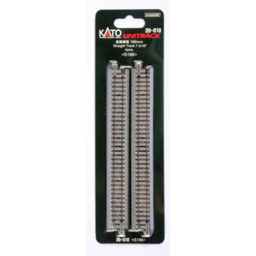 Kato 20-010 - 186mm (7 5/16") Straight Track [4 Pcs] - N Scale