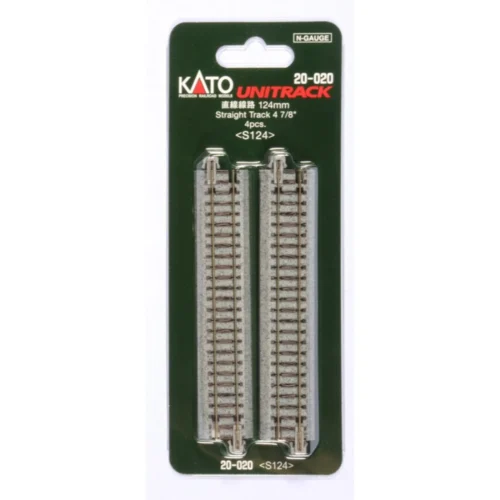Kato 20-020 - 124mm (4 7/8") Straight Track [4 Pcs] - N Scale
