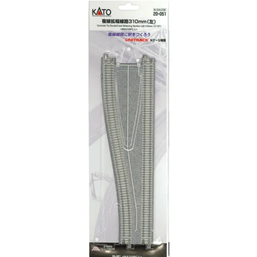 Kato 20-051 - CT Double Track Widening Section Left 310mm (12 1/5") - N Scale