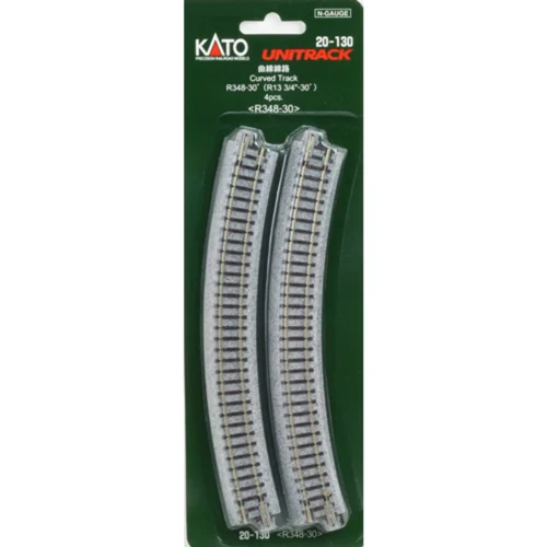 Kato 20-130 - 348mm (13 3/4") Radius 30º Curve Track [4 Pcs] - N Scale