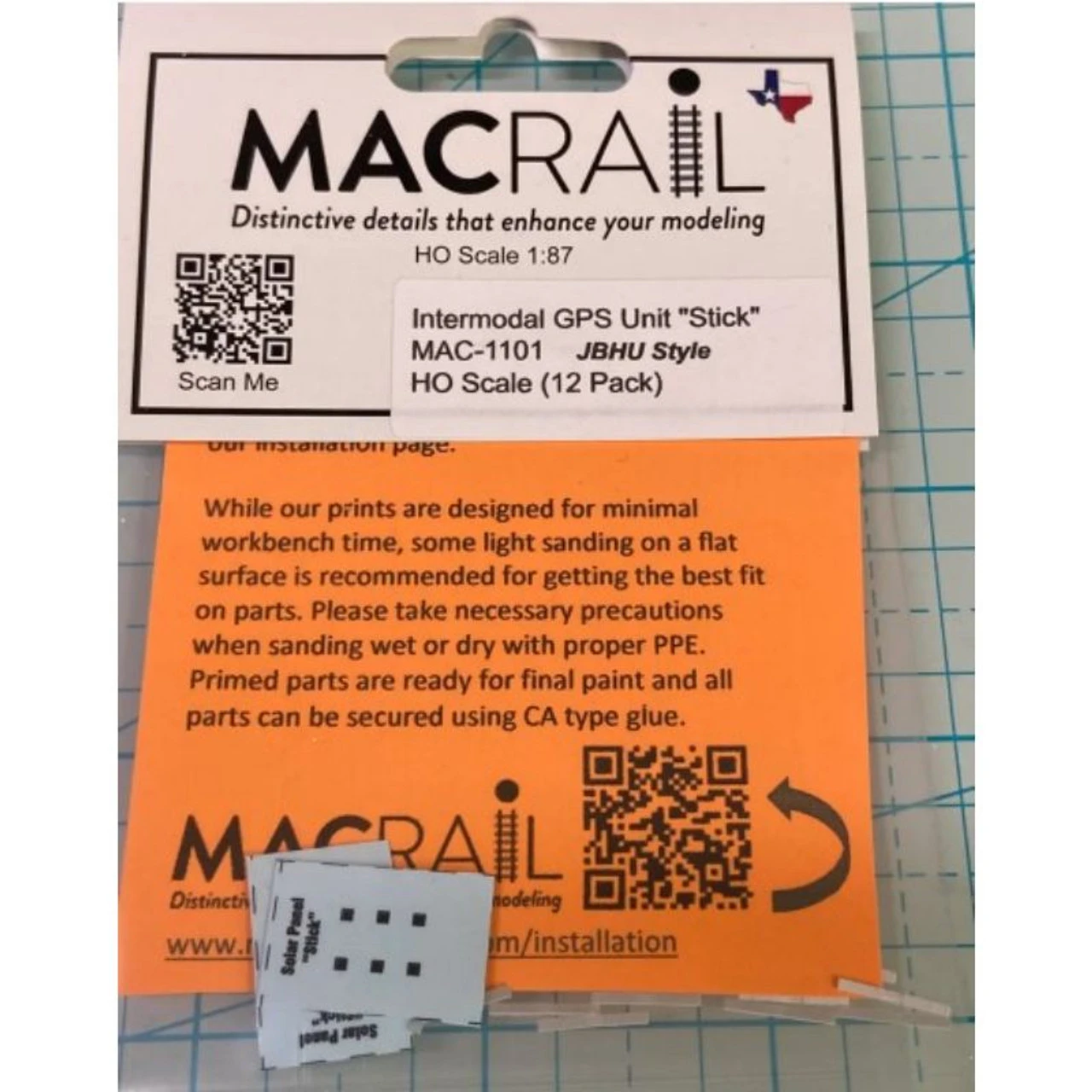 MACRail 1101 - INTERMODAL GPS UNIT "STICK" JBHU STYLE - 12 PACK - HO Scale Kit 3 MACRail 1101 - INTERMODAL GPS UNIT "STICK" JBHU STYLE - 12 PACK - HO Scale Kit