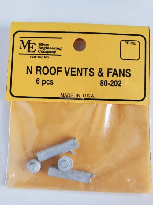 Micro Engineering 80-202 - Roof Vents & Fans 6pcs - N Scale