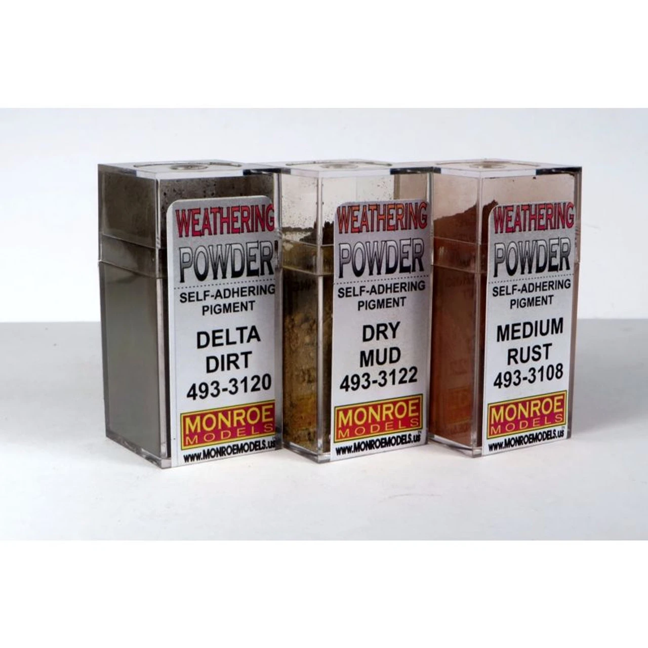 Monroe Models 2914 - Dirt And Rust Weathering Powder Set 3 Monroe Models 2914 - Dirt And Rust Weathering Powder Set