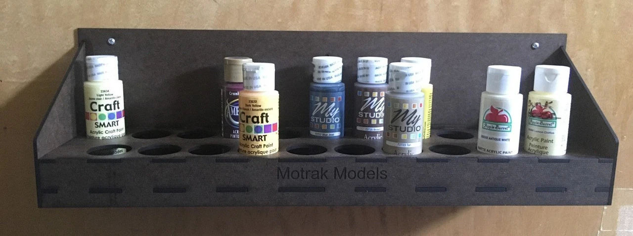 Motrak Models 85010 - Paint Rack - Craft Acrylic Paint, Holds 21 2oz Bottles - Multi Scale Kit 3 Motrak Models 85010 - Paint Rack - Craft Acrylic Paint, Holds 21 2oz Bottles - Multi Scale Kit