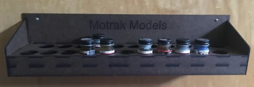 Motrak Models 85012 - Paint Rack - Model Master/Floquil, Holds 22 1/2oz Bottles - Multi Scale Kit
