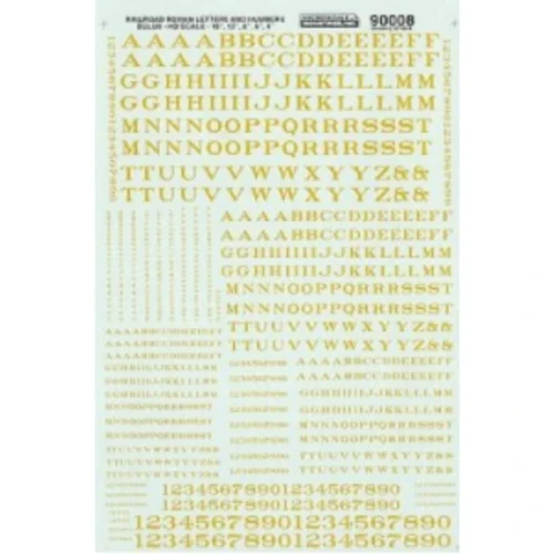 Microscale 90008 - Railroad Roman Letters And Numbers Delux - HO Scale
