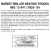Micro-Trains 00310041 - Barber Roller Bearing Trucks With Short Extension Couplers (1035-10) 10 Pair -Model Train Hub mtl00310041 07812.1645223579