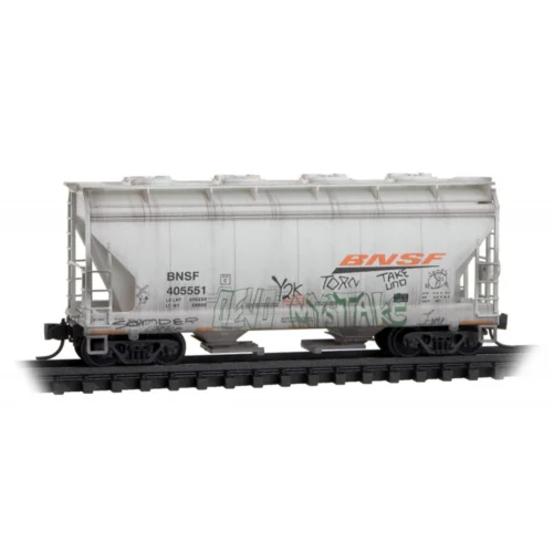 Micro-Trains Line 09244283 - BNSF Family Tree #8 2-bay Covered Hopper (Weathered) BNSF 405551 - N Scale
