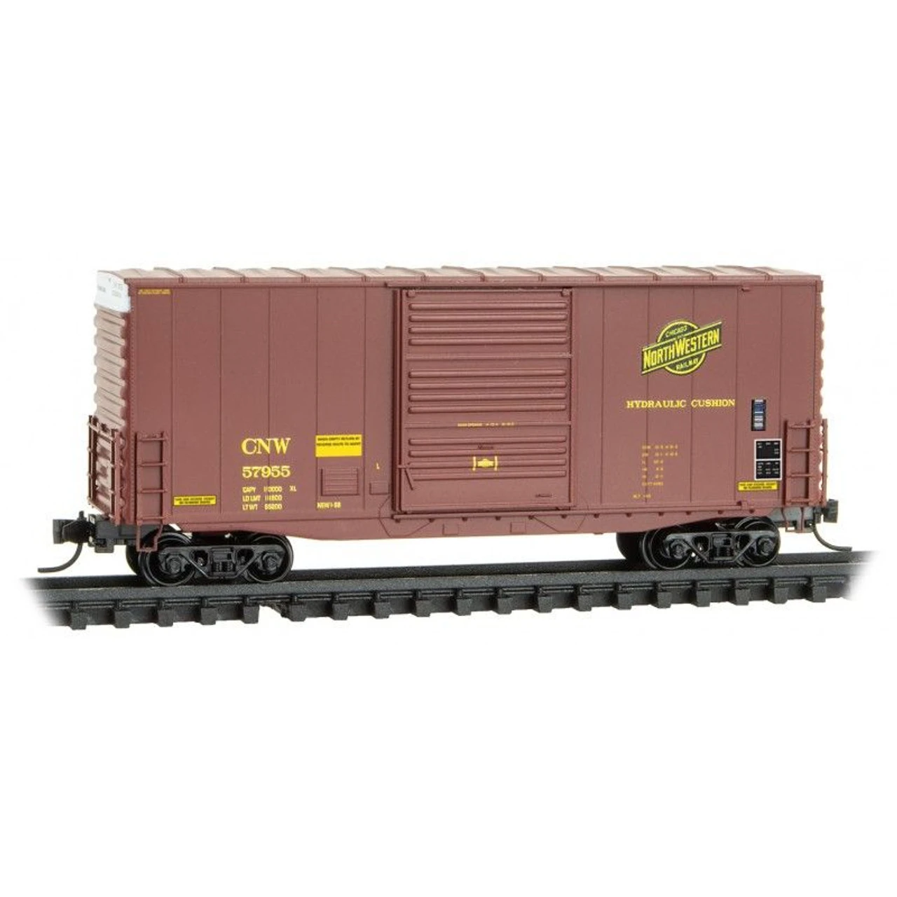 Micro-Trains Line 10100111 - 40' Hy-Cube Box Car, Single Door Chicago & Northwestern (CNW) 57955 - N Scale 3 Micro-Trains Line 10100111 - 40' Hy-Cube Box Car, Single Door Chicago & Northwestern (CNW) 57955 - N Scale