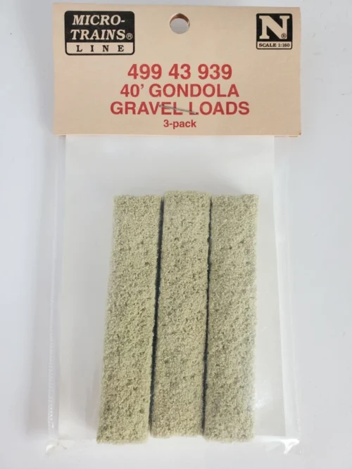Micro-Trains Line 49943939 - 40' Gravel Loads 3pkg - N Scale