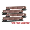 Micro-Trains Line 99300200 - 50' Steel Side Gondola FOAM 4pk New York Central (NYC) 585131, 585138, 585140, 585143 - N Scale -Model Train Hub mtl99300200 74017.1683674299