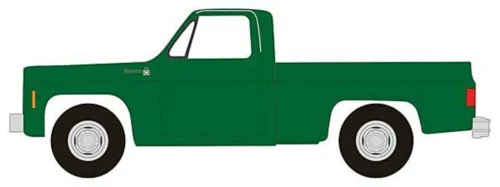 Classic Metal Works 30636 - 1979 Chevrolet Fleetside Pickup Truck - Assembled - Mini Metals(R) -- Green Poly - HO Scale