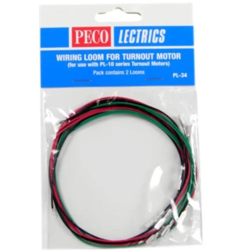 PECO PL-34 - Wiring Loom For Turnout Motor (for Use With PL-10 Series) - Multi Scale