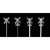 Pikestuff 541-1017 - Crossbuck With Decals (4 Each) - HO Scale Kit -Model Train Hub pks1017 22841.1645223798
