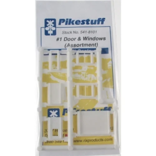 Pikestuff 541-8101 - Doors & Windows Assortment - N Scale Kit