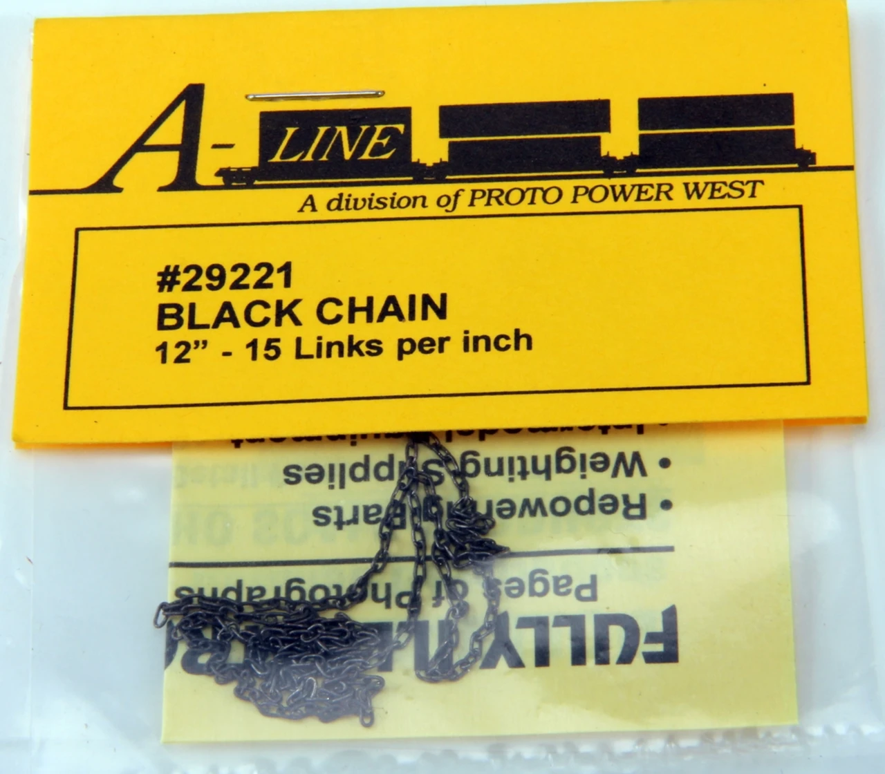 A-Line 29221 - Blackened Brass Chain 12", 15 Links Per Inch 3 A-Line 29221 - Blackened Brass Chain 12", 15 Links Per Inch