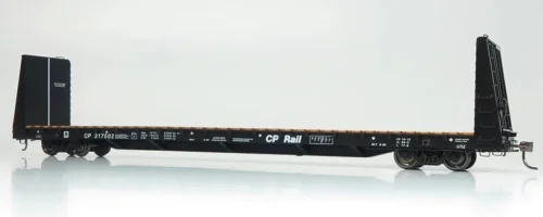Rapido 147002A - Marine Industries 66' Bulkhead Flatcar Canadian Pacific (CP) 317502 - HO Scale