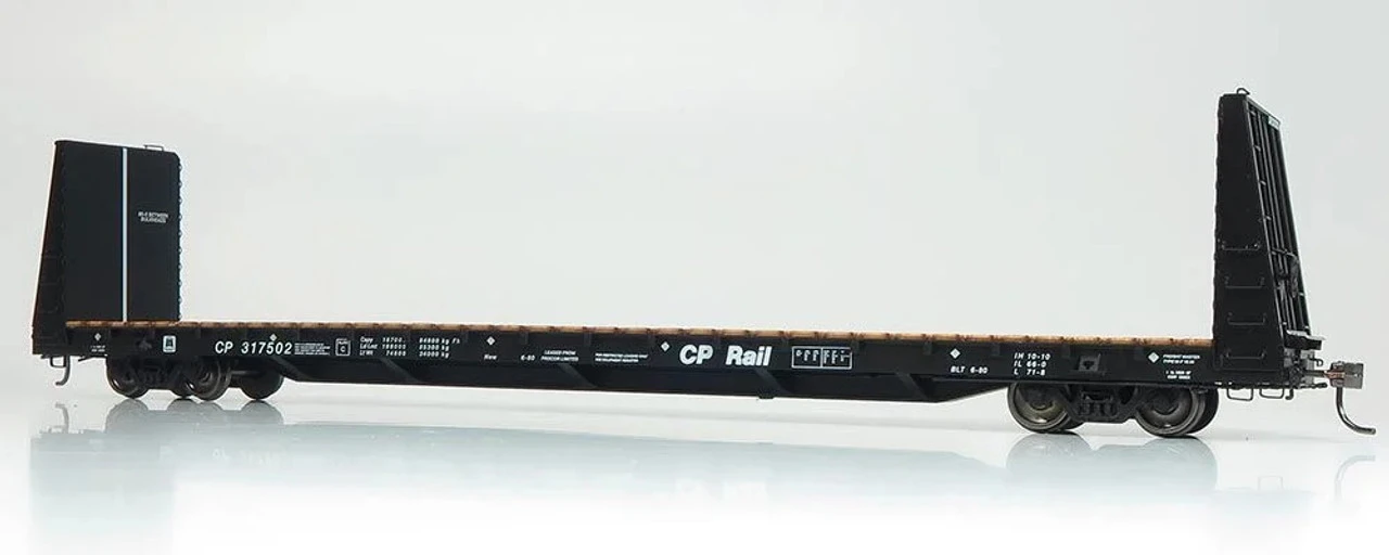 Rapido 147002A - Marine Industries 66' Bulkhead Flatcar Canadian Pacific (CP) 317422 - HO Scale 3 Rapido 147002A - Marine Industries 66' Bulkhead Flatcar Canadian Pacific (CP) 317422 - HO Scale