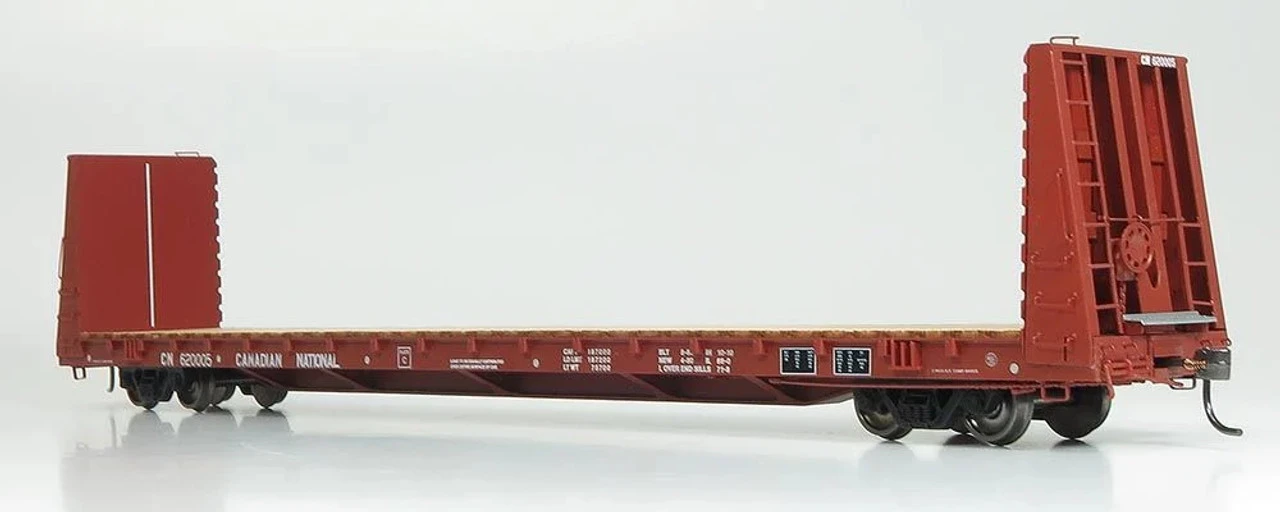 Rapido 147003A - Marine Industries 66' Bulkhead Flatcar Canadian National (CN) 620036 - HO Scale 3 Rapido 147003A - Marine Industries 66' Bulkhead Flatcar Canadian National (CN) 620036 - HO Scale