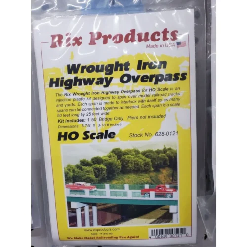 Rix Products 121 - Wrought Iron 50 Foot Highway Overpass - HO Scale Kit