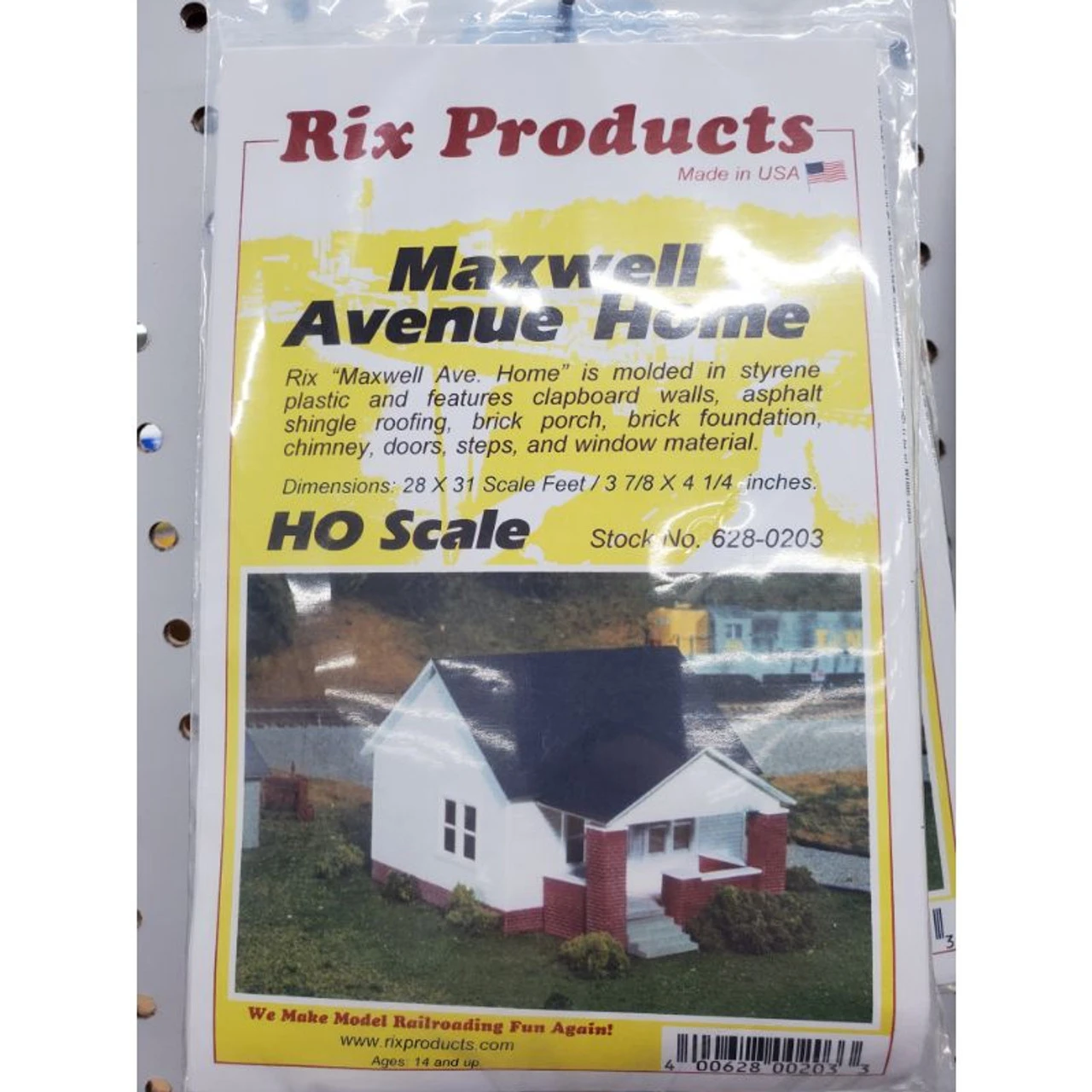 Rix Products 203 - Maxwell House W/ Side Porch - HO Scale Kit 3 Rix Products 203 - Maxwell House W/ Side Porch - HO Scale Kit