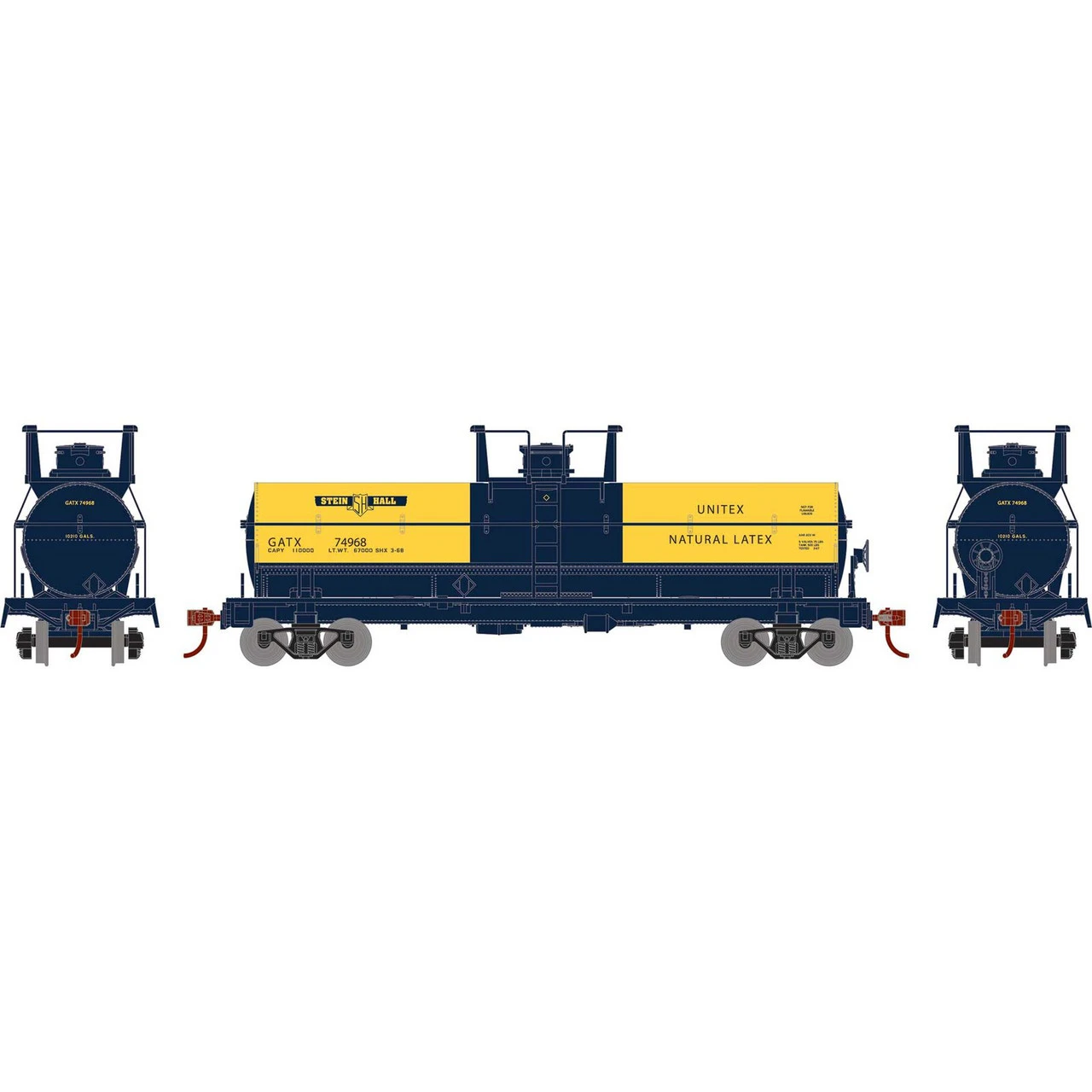 Athearn Roundhouse 72999 - Chemical Tank Car Stein Hall (GATX) 74968 - HO Scale 3 Athearn Roundhouse 72999 - Chemical Tank Car Stein Hall (GATX) 74968 - HO Scale