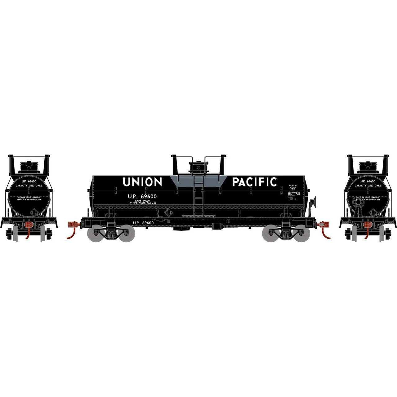 Athearn Roundhouse 73004 - Chemical Tank Car Union Pacific (UP) 69600 - HO Scale 3 Athearn Roundhouse 73004 - Chemical Tank Car Union Pacific (UP) 69600 - HO Scale