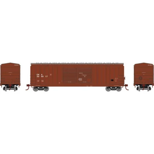 Athearn Roundhouse 97982 - 50' FMC 5283 DD Boxcar Canadian National (CNA) 555156 - HO Scale